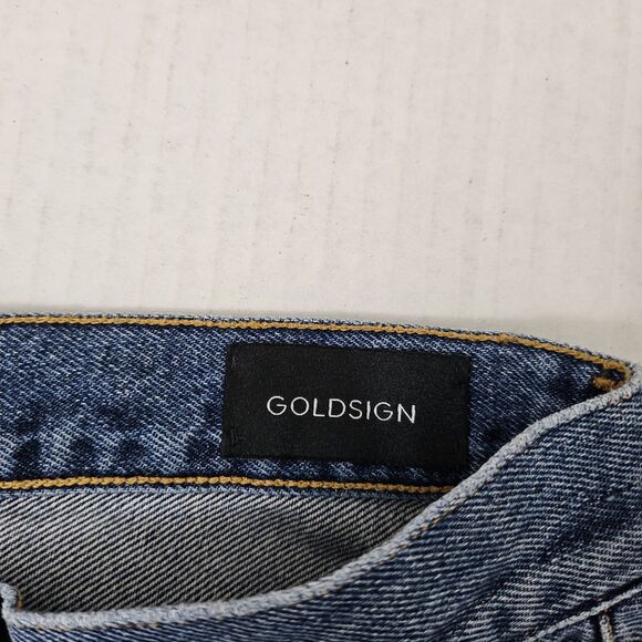 Goldsign Jeans Womens 27 Blue The Relaxed Straight Leg High-Rise Ankle Crop - Picture 3 of 12